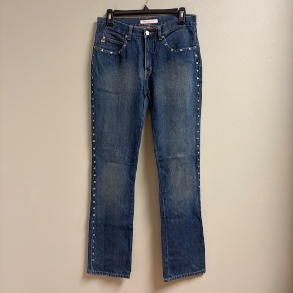Miss Sixty Vintage Studded‎ Denim Jeans Size 31 Y2K Rocker Grunge Festival Boho